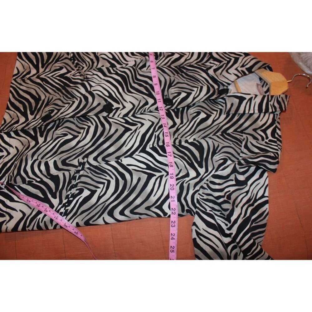 Chicos Zebra Print Button-Up Jacket Size 3x Women… - image 6